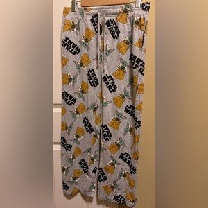 Star Wars Baby Yoda Eating Soup Men’s pajama Pants Sz M